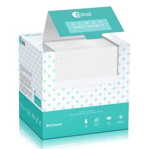 Face Towels, 10"×12" Disposable Face Towel, Face Towelettes XL, Ultra Soft Makeu